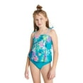 thumbnail image 1 of Justice Girls' Tie Strap Tankini 2-Piece Set, 1 of 4