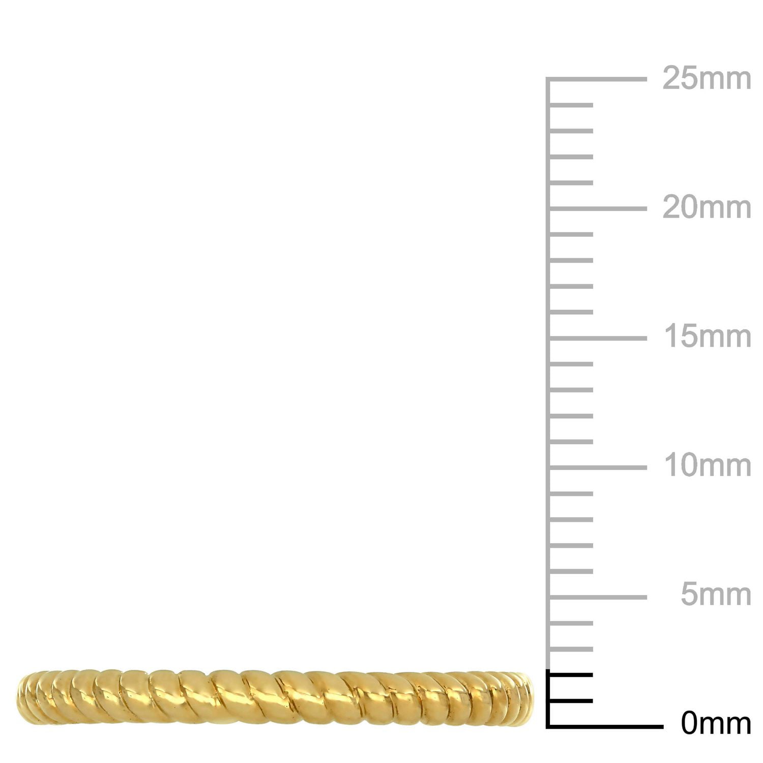 Bague de mariage torsadée Miabella en or jaune 14K