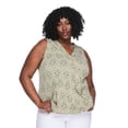 thumbnail image 1 of Lane Bryant Women's Plus Sleeveless Pleated Top, 1 of 6