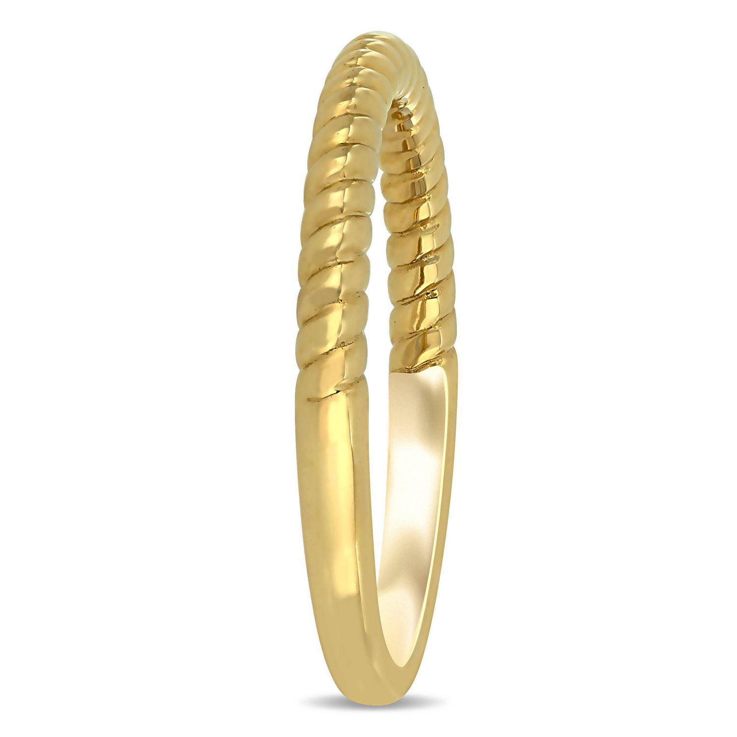 Bague de mariage torsadée Miabella en or jaune 14K