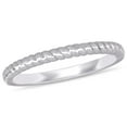 thumbnail image 1 of Miabella 14 K White Gold Twisted Wedding Band, 1 of 4