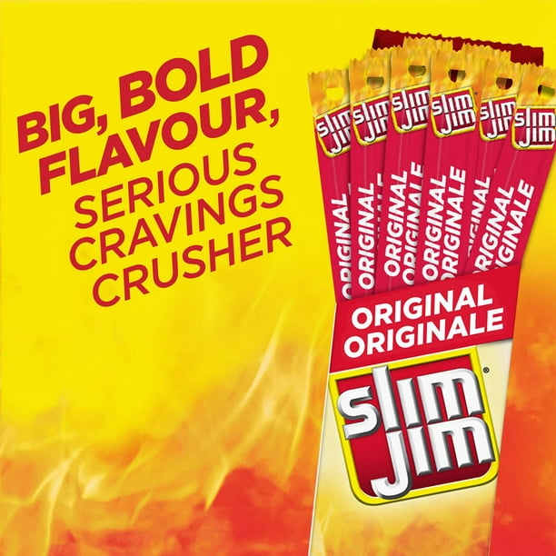 Slim Jim Original, 27.5g/1 count, Slim Jim Original Protein Meat Stick with  no artificial flavours