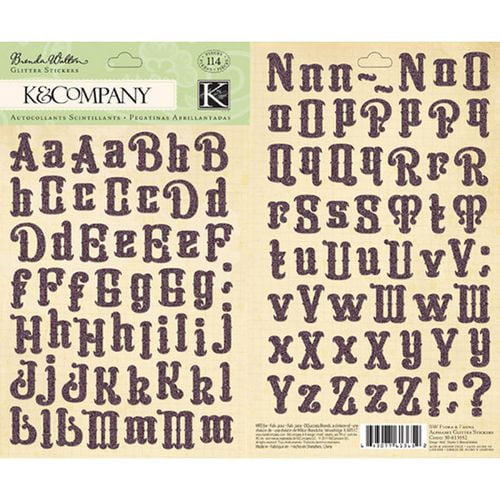 K&Company collants alphabet scintillement Brenda Walton Flora & Fauna