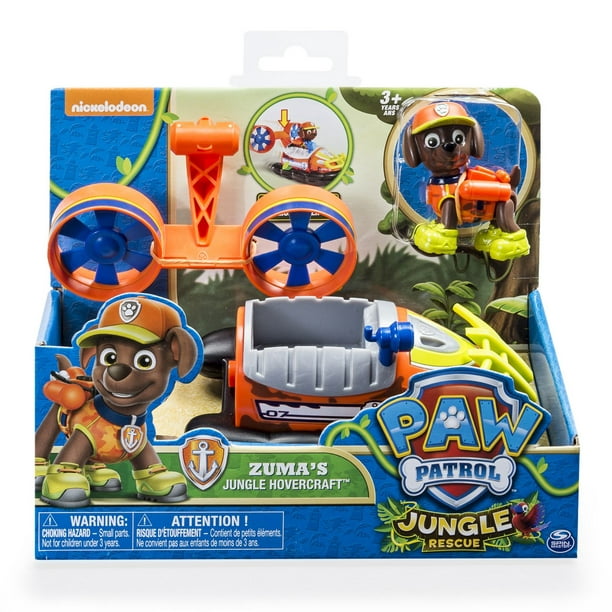 Véhicule-jouet Hovercraft de la jungle de Zuma Jungle Rescue de La Pat' Patrouille