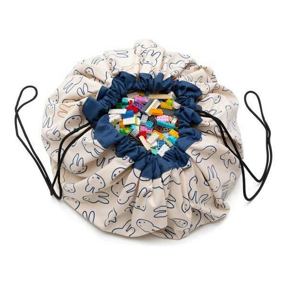 Play & Go - Miffy Standard - 3-in-1 Play Mat - Storage Bag & Diaper Bag - Fun & Interactive - Collaboration with Miffy - 120 cm Diameter - Suitable for Newborn to Toddler - Easy to Carry Everywhere