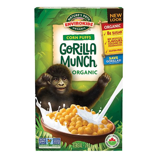 Nature's Path EnviroKidz Gluten Free Gorilla Munch Organic Cereal ...