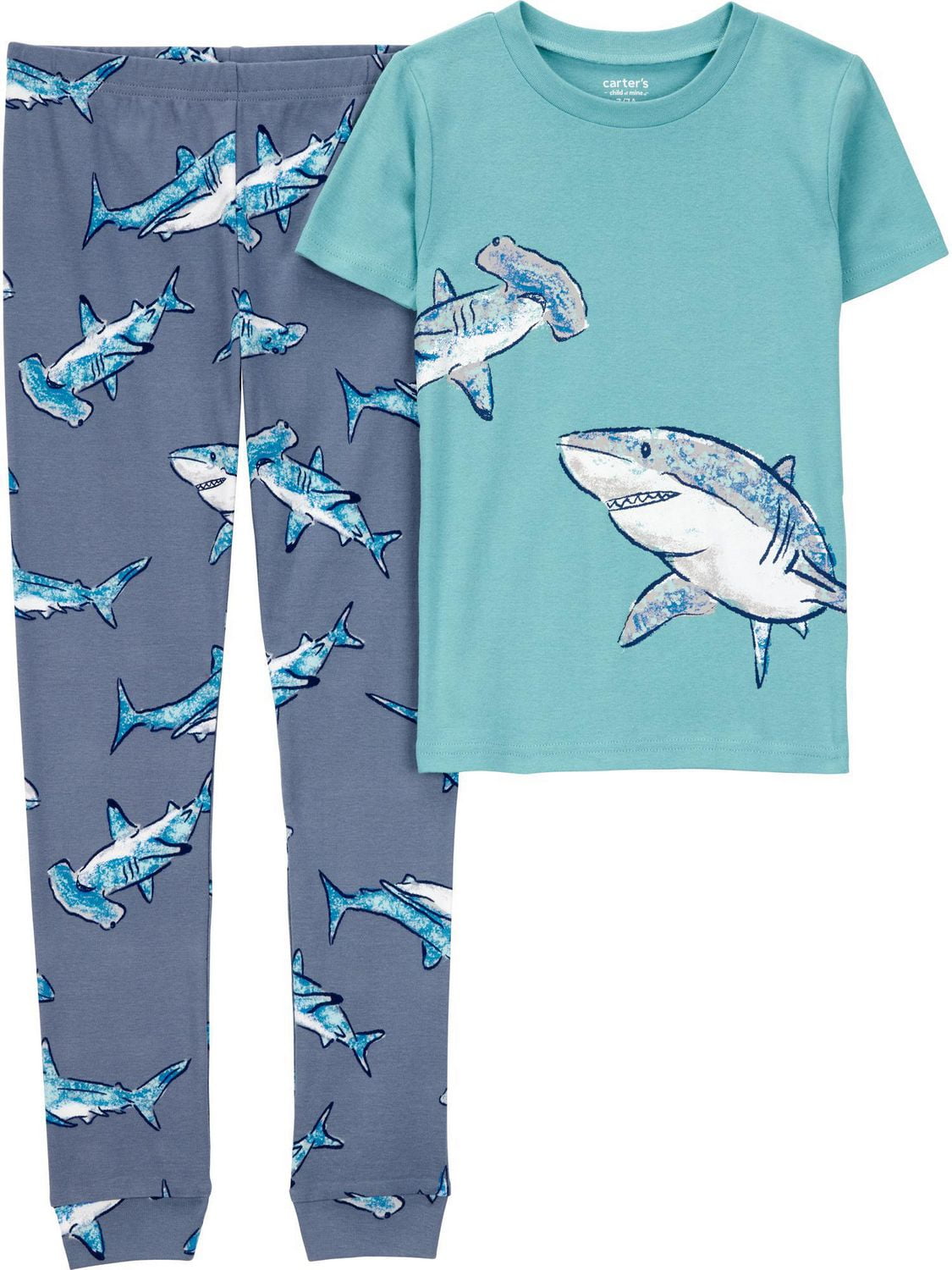 Carter's Child of Mine Pyjama 2 pièces en coton pour garçon Bleu Requin
