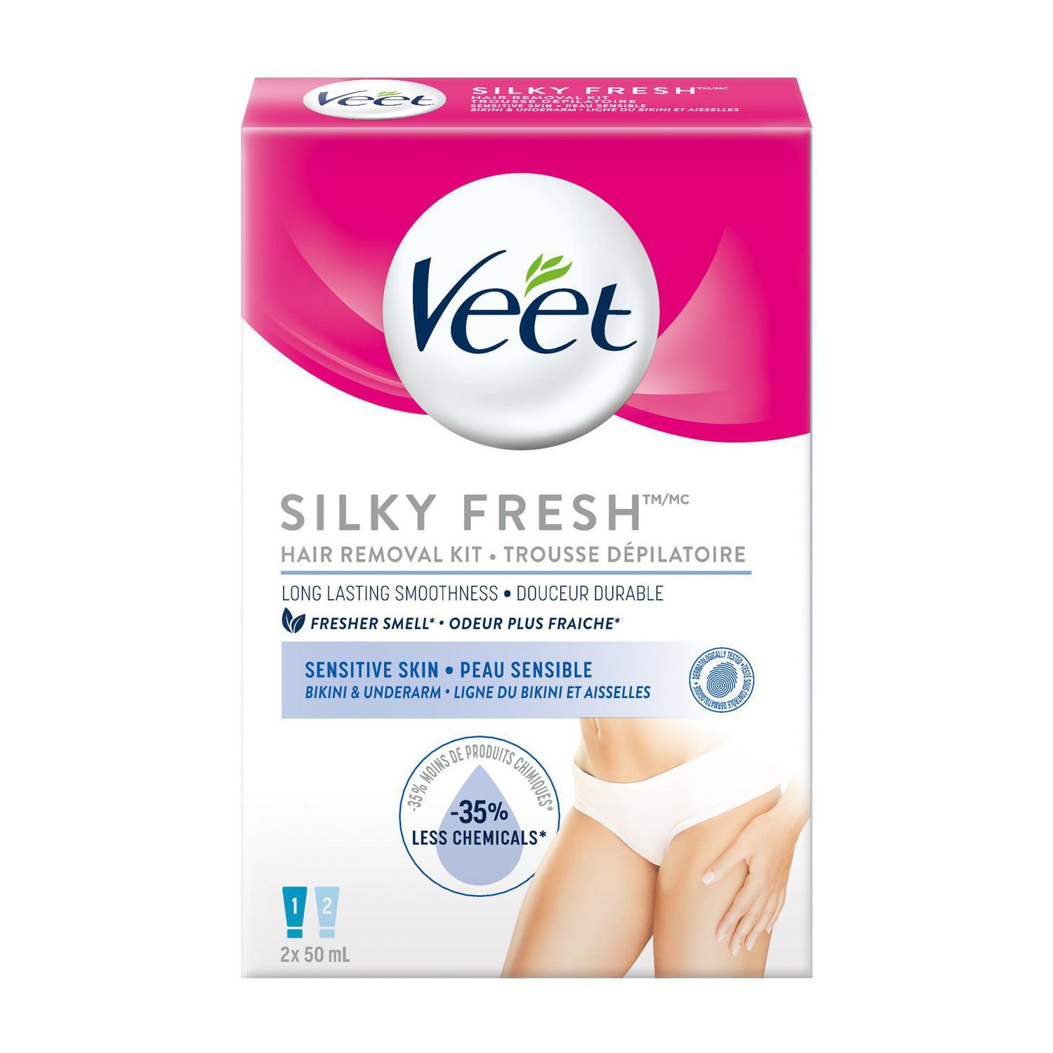 Veet® Silky Fresh ™ Hair Removal Kit Bikini Sensitive Skin 2 X 50 Ml Walmart Canada