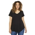 thumbnail image 1 of George Plus Women's short Sleeve V-Neck Tee, 1 of 6
