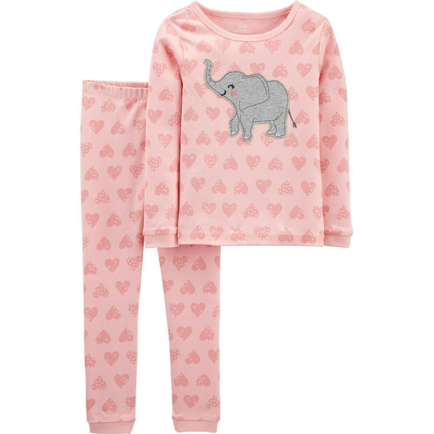 Pyjama 2 pièces pour tout-petit Fille Coton de  Child of Mine made by Carter’s - Elephant