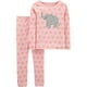 Pyjama 2 pièces pour tout-petit Fille Coton de  Child of Mine made by Carter’s - Elephant – image 1 sur 1