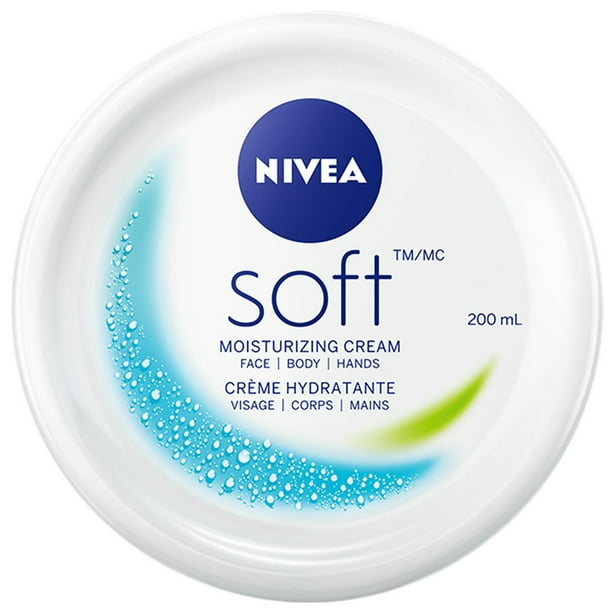 NIVEA Soft | Crème hydratante tout usage | Crème pour le visage, les mains, le corps | Non grasse, hydratante, légère | Pour tous les types de peaux normales à sèches et sensibles 200 ml