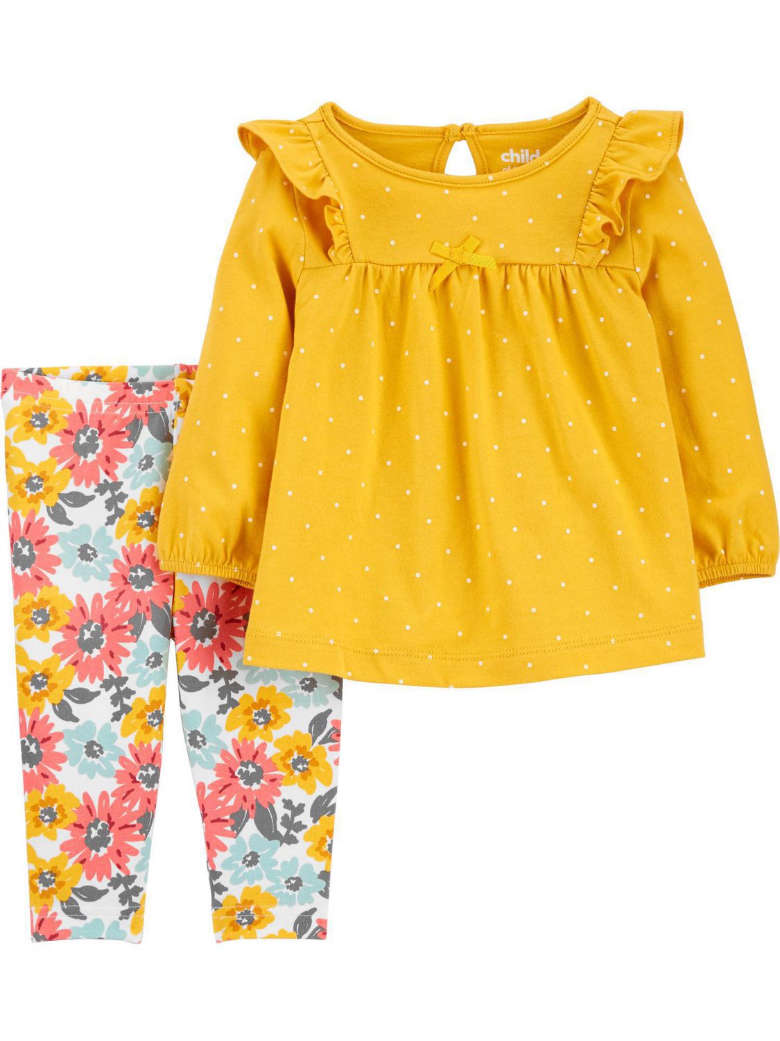 Child of Mine made by Carter's Infant Girls 2pc Set - Mustard Floral ...