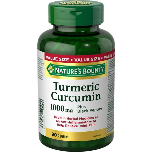 Nature's Bounty Curcumine du Curcuma avec Poivre Noir 90 gélules