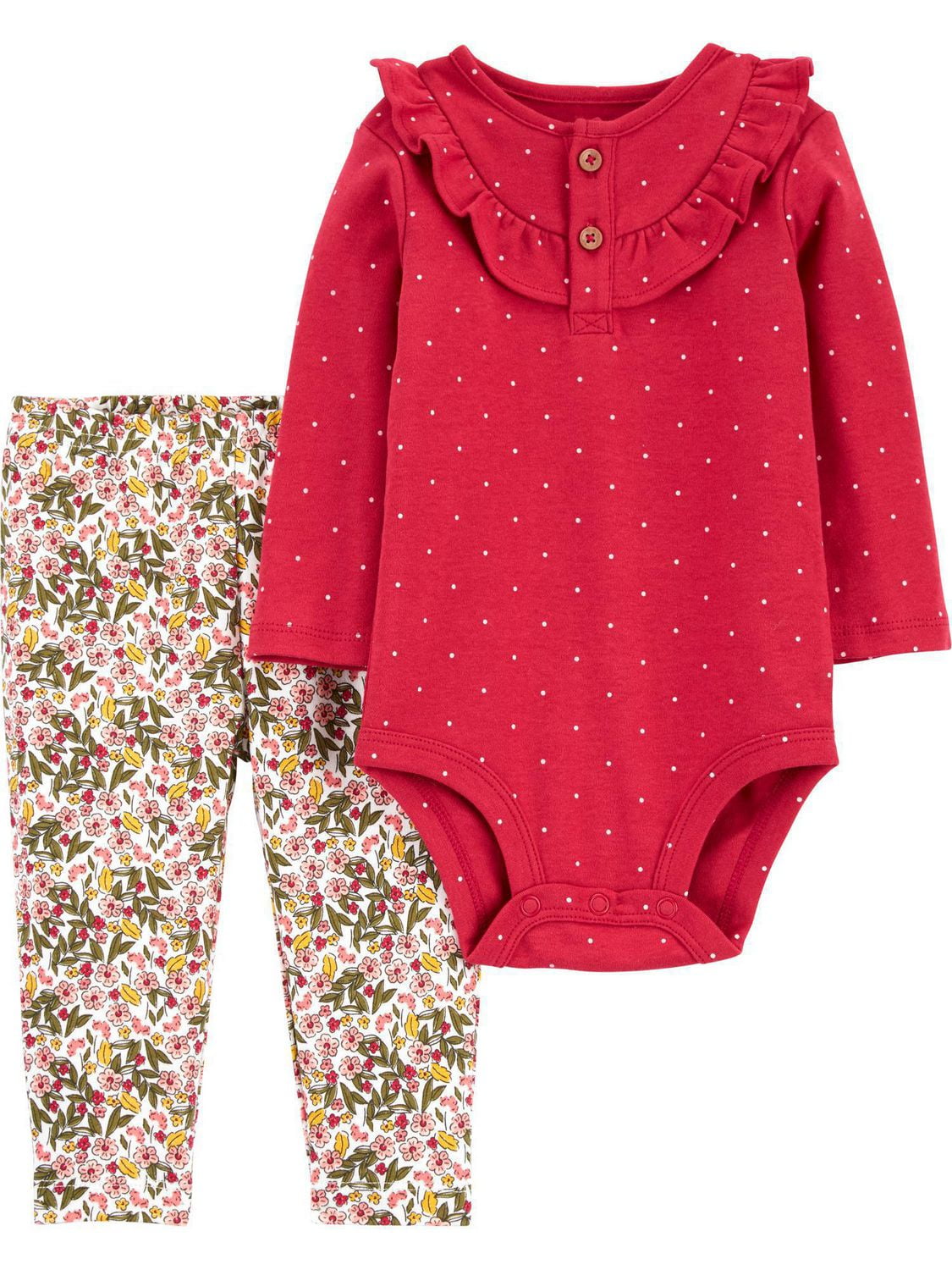 Child of Mine made by Carter's Infant Girls' Body Suit Pant Set Red