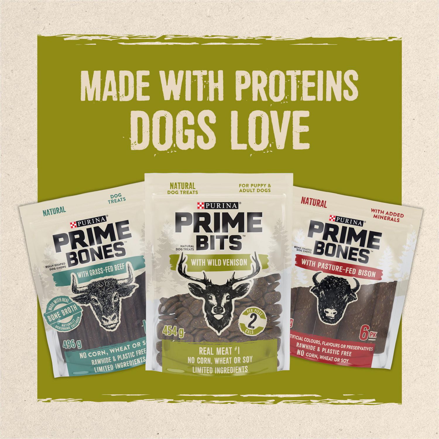 Prime Bits with Wild Venison, Dog Treats