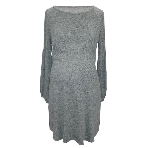 Como Black Brushed Hacci Knit Maternity Dress Walmart.ca