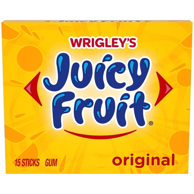 JUICY FRUIT, Fruit Flavoured Chewing Gum, 12 Pieces, 1Pack