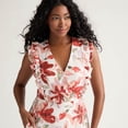 thumbnail image 4 of Mexx Women’s Printed Knit Eyelet Romper with Ruffle Trims, 4 of 4