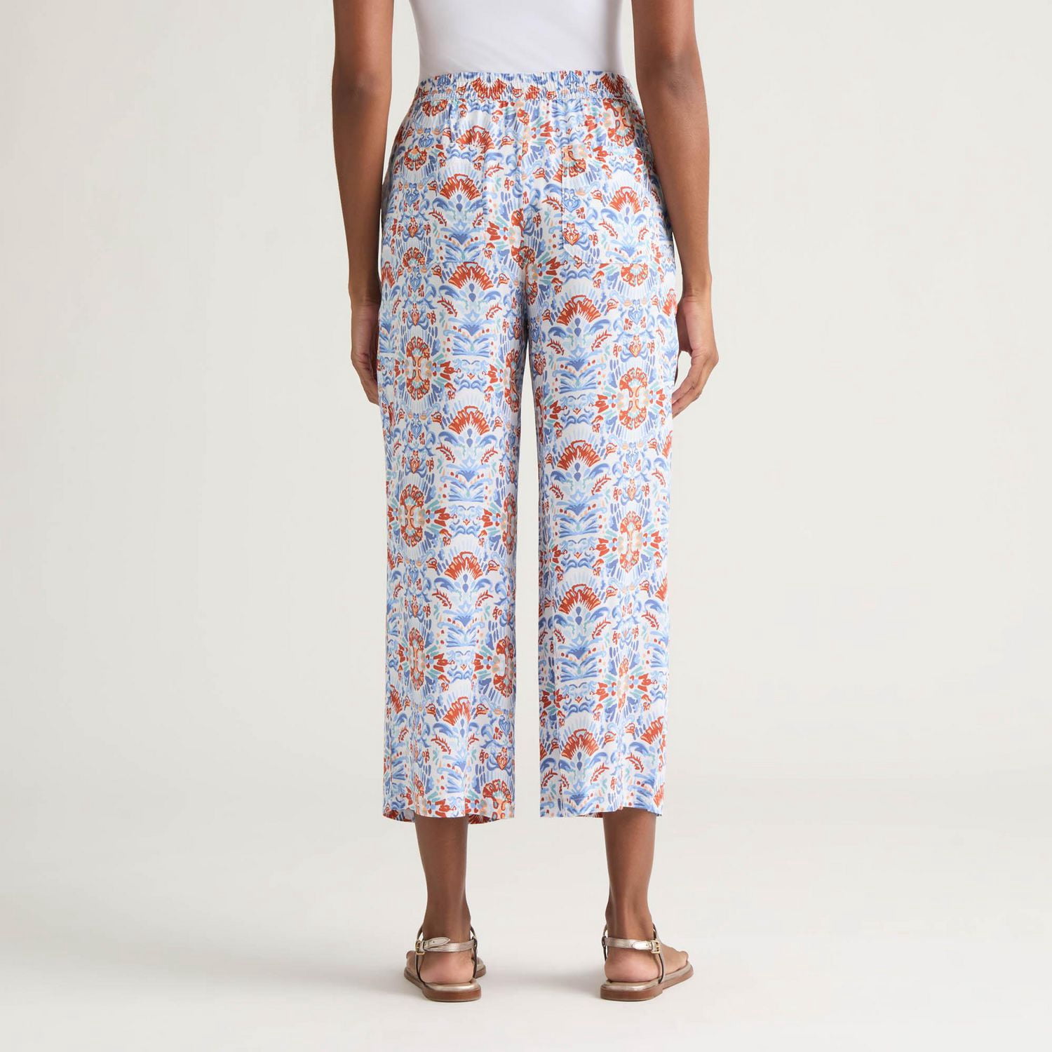 Pantalon culotte imprimé à enfiler pour femme Mexx