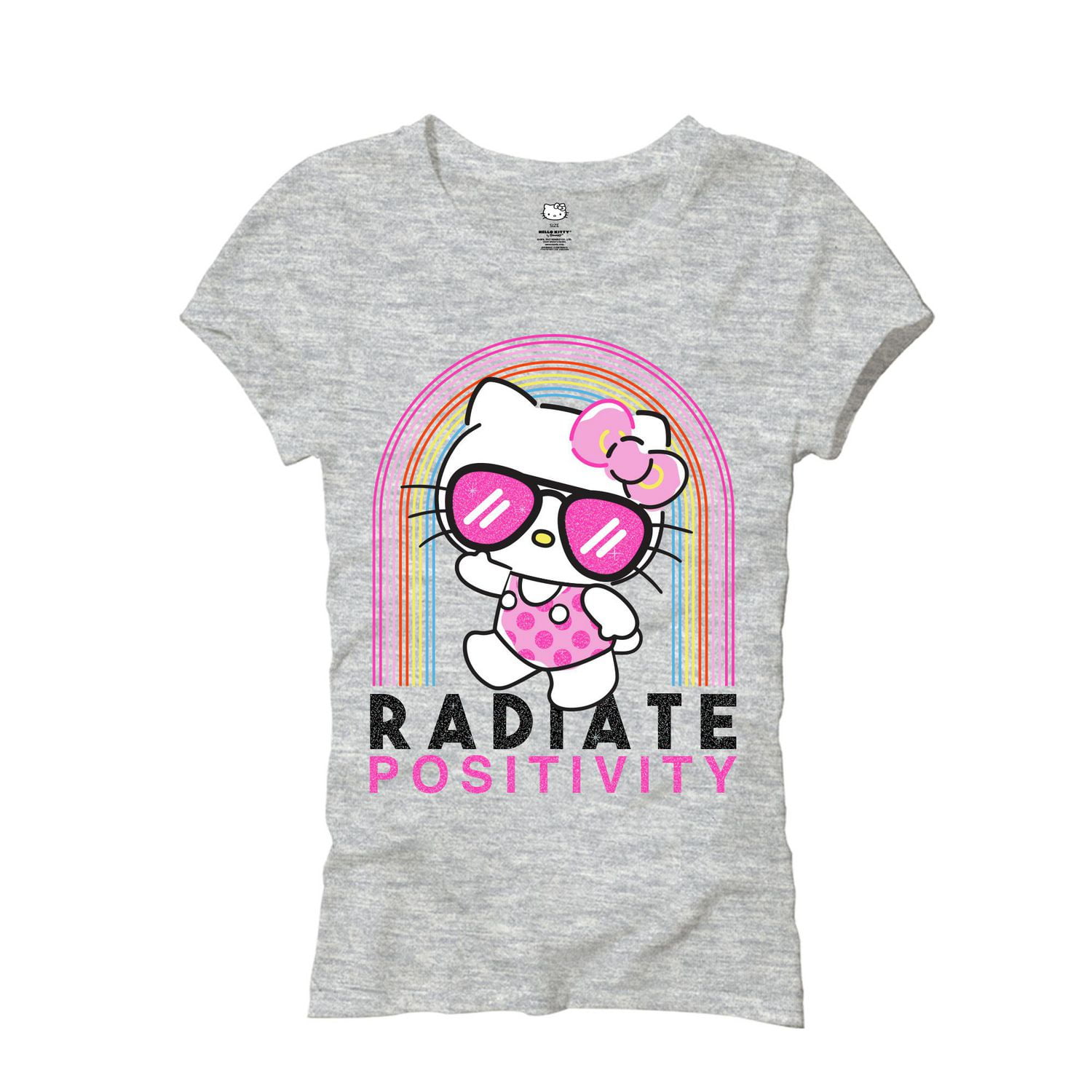 Girls Hello Kitty Radiate Positivity Short Sleeve T-Shirt