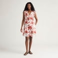 thumbnail image 1 of Mexx Women’s Printed Knit Eyelet Romper with Ruffle Trims, 1 of 4