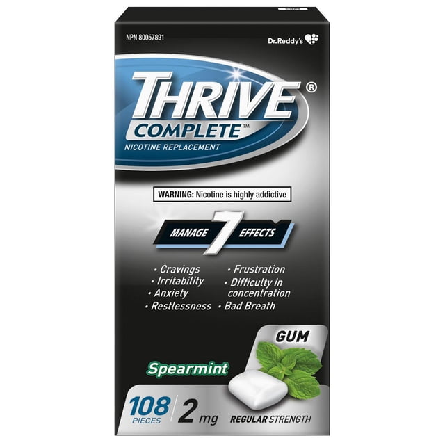 Thrive Gum Complete 2mg Regular Strength Nicotine Replacement