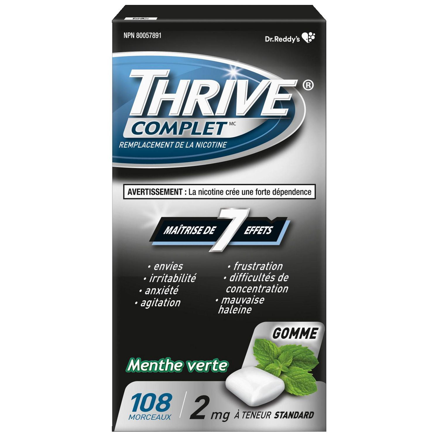 Thrive Gum Complete 2mg Regular Strength Nicotine Replacement
