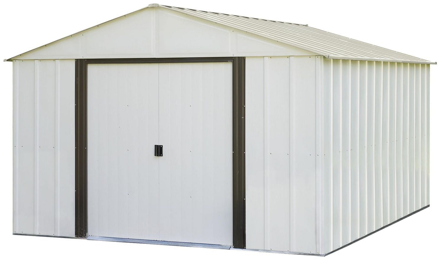 Arlington 10 x 12 ft. Steel Storage Shed Eggshell/Coffee Trim Walmart