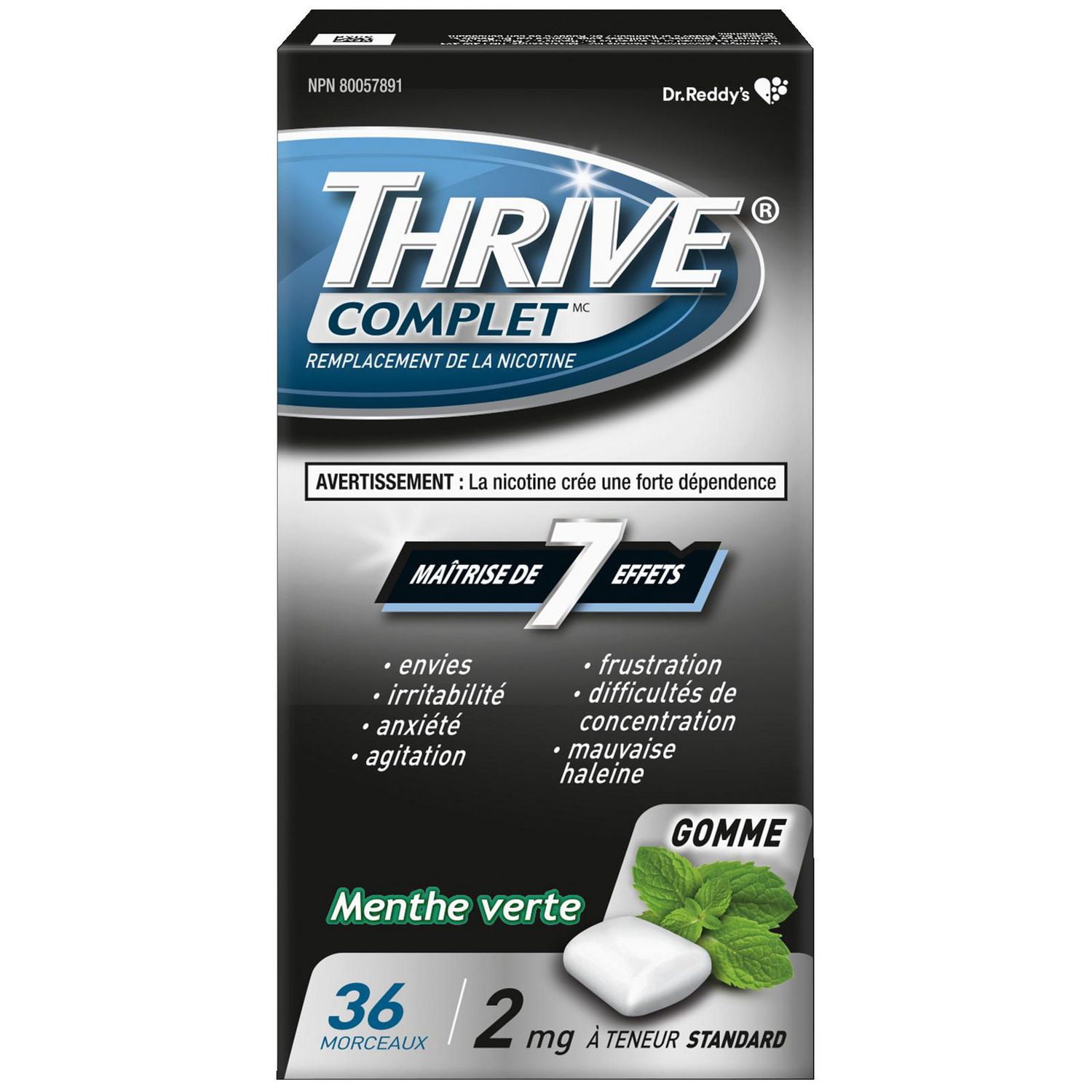 Thrive Complete Gum 2mg Regular Strength Nicotine Replacement - Thrive Gum