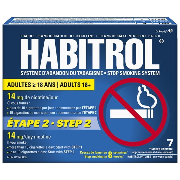 HABITROL 14mg (Transdermal Nicotine Patch) (Step 2), 7 ct