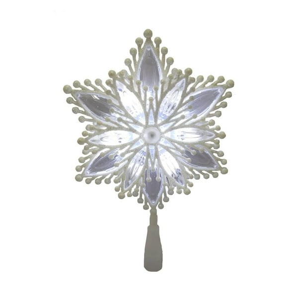 Holiday Time LED Christmas Tree Topper, White Snowflake, 12.5" Walmart.ca