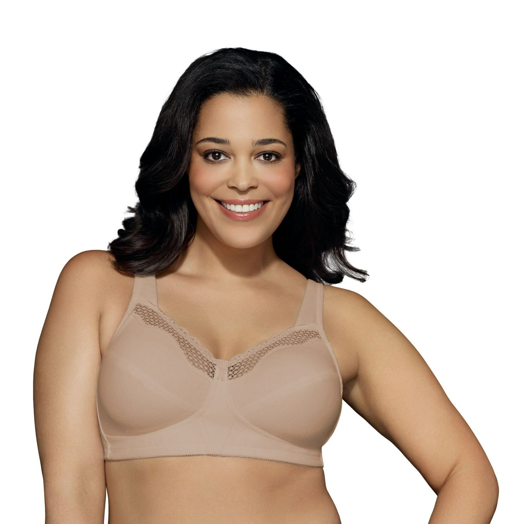 Exquisite Form #9600535 FULLY Cotton Soft Cup Full-Coverage Bra, Lace,  Wire-Free, Available Sizes 38C - 48DD