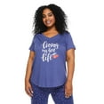 thumbnail image 1 of George Women's Plus V-Neckline Tee, 1 of 6