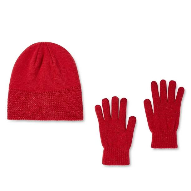 Time and Tru Women's Hat and Gloves 2Piece Set Walmart.ca