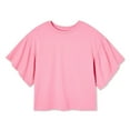 thumbnail image 1 of George Girls' Ruffle Sleeve Tee, 1 of 2