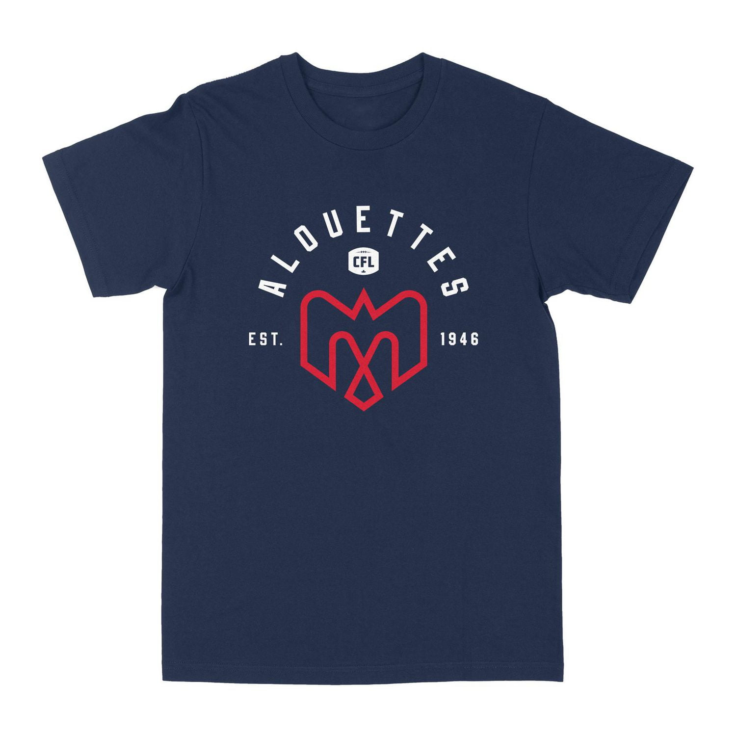 Montreal Alouettes EST CFL Short Sleeve Blue T-Shirt Tee