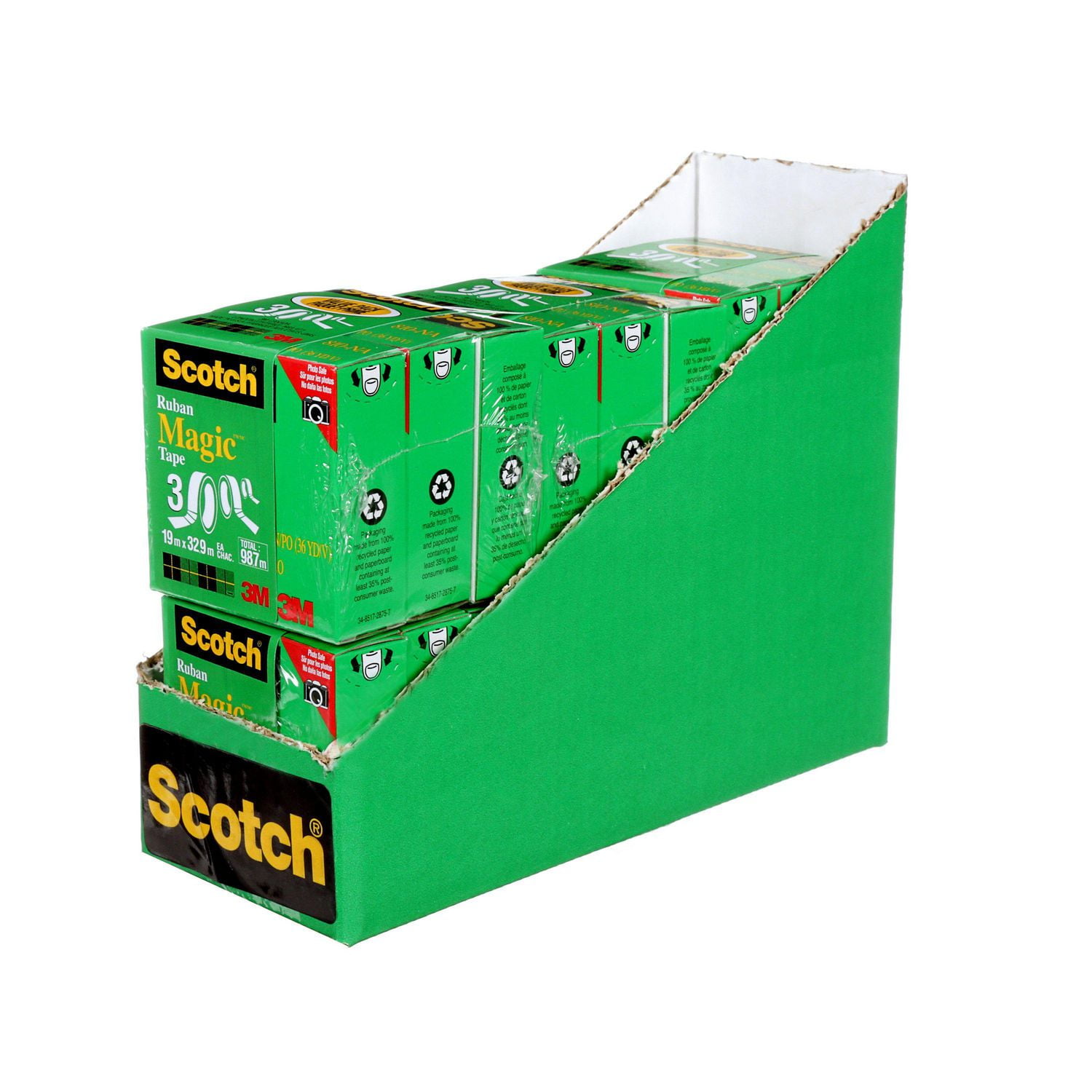 Scotch® Magic™ Invisible Tape, 810D, with refillable dispenser, 3/4 in x 36  yd (19 mm x 33 m)