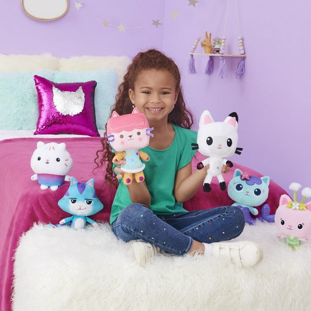 Gabbys maison de poupée en peluche ensemble sirène chat Gabby jouet magique  Mercat Pandy maison de poupée dessin animé doux poupées enfants cadeau d' anniversaire décorer