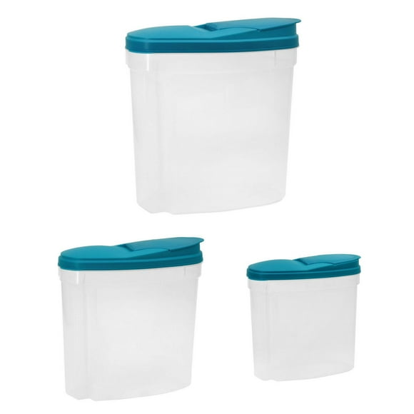 MAINSTAYS CEREAL KEEPER 3 PACK, Capacity: Large 4.4L, Medium 2.4L, Small 1.2L
