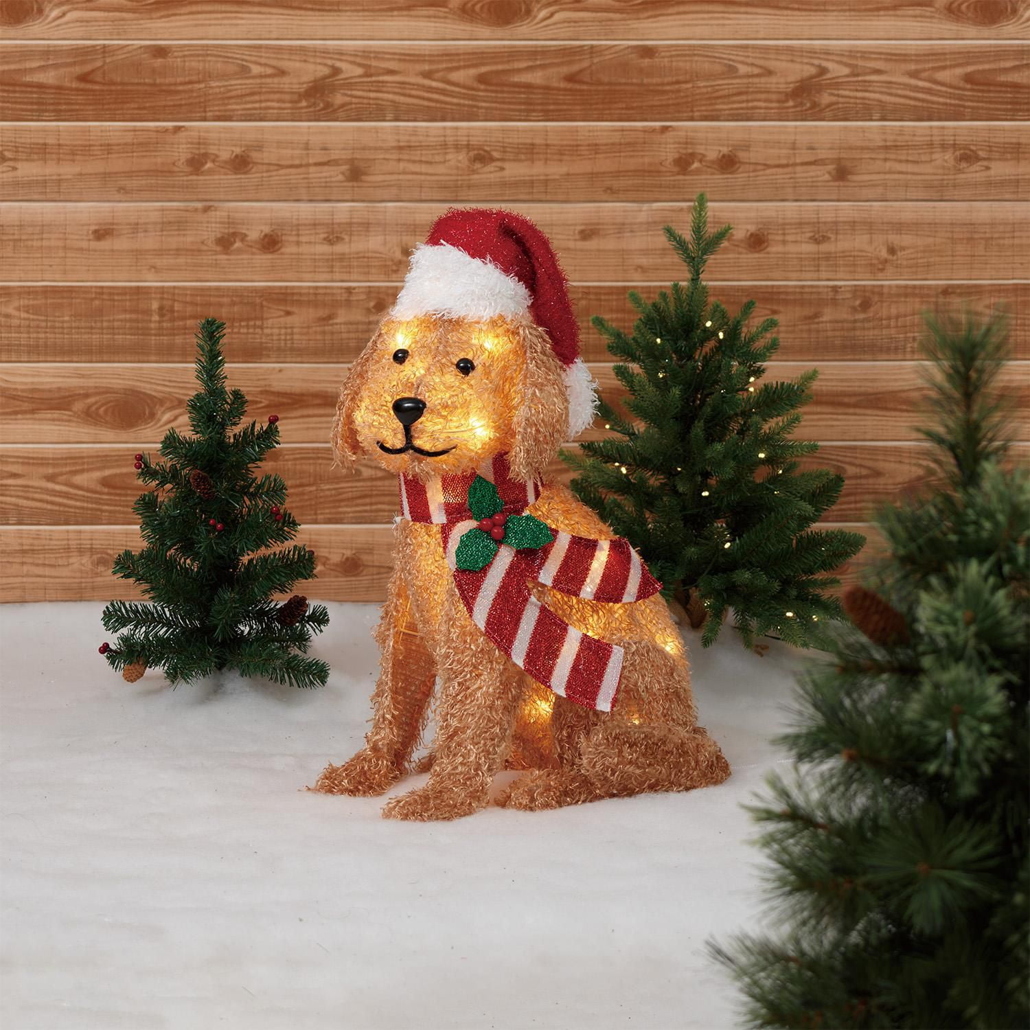 Christmas Goldendoodle deals Dog Holiday Living LED Lighted