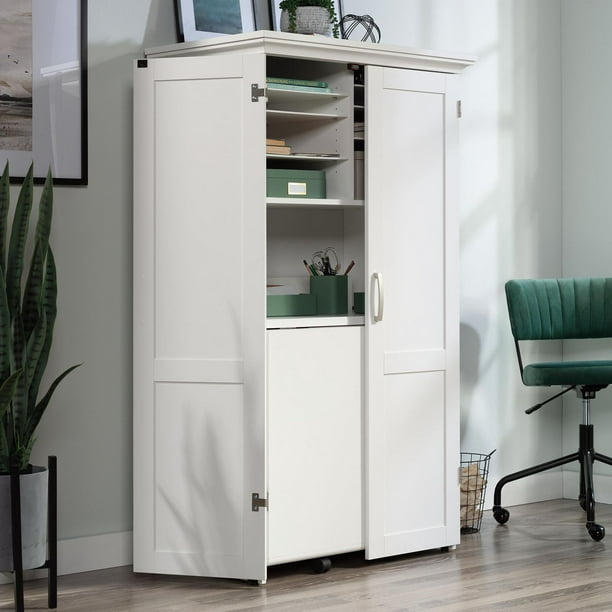 Sauder Select Armoire, Finition Soft White, 430446 