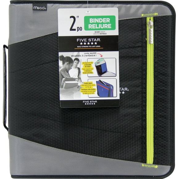 Five Star 2" Zipper Binder + File Folder