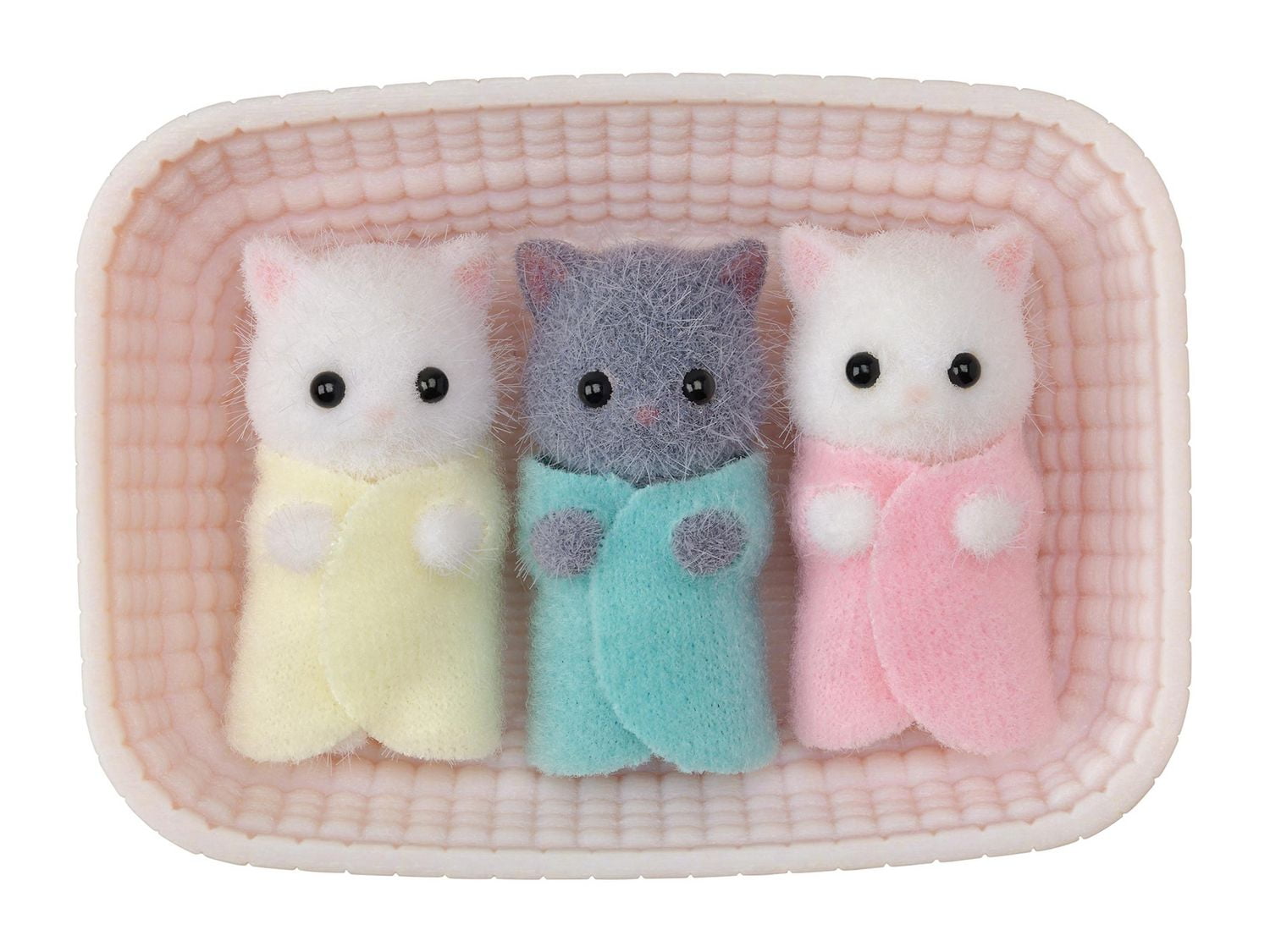 Calico Critters Persian Cat Triplets 3 Cradled Baby Figures Walmart   6000200767734 