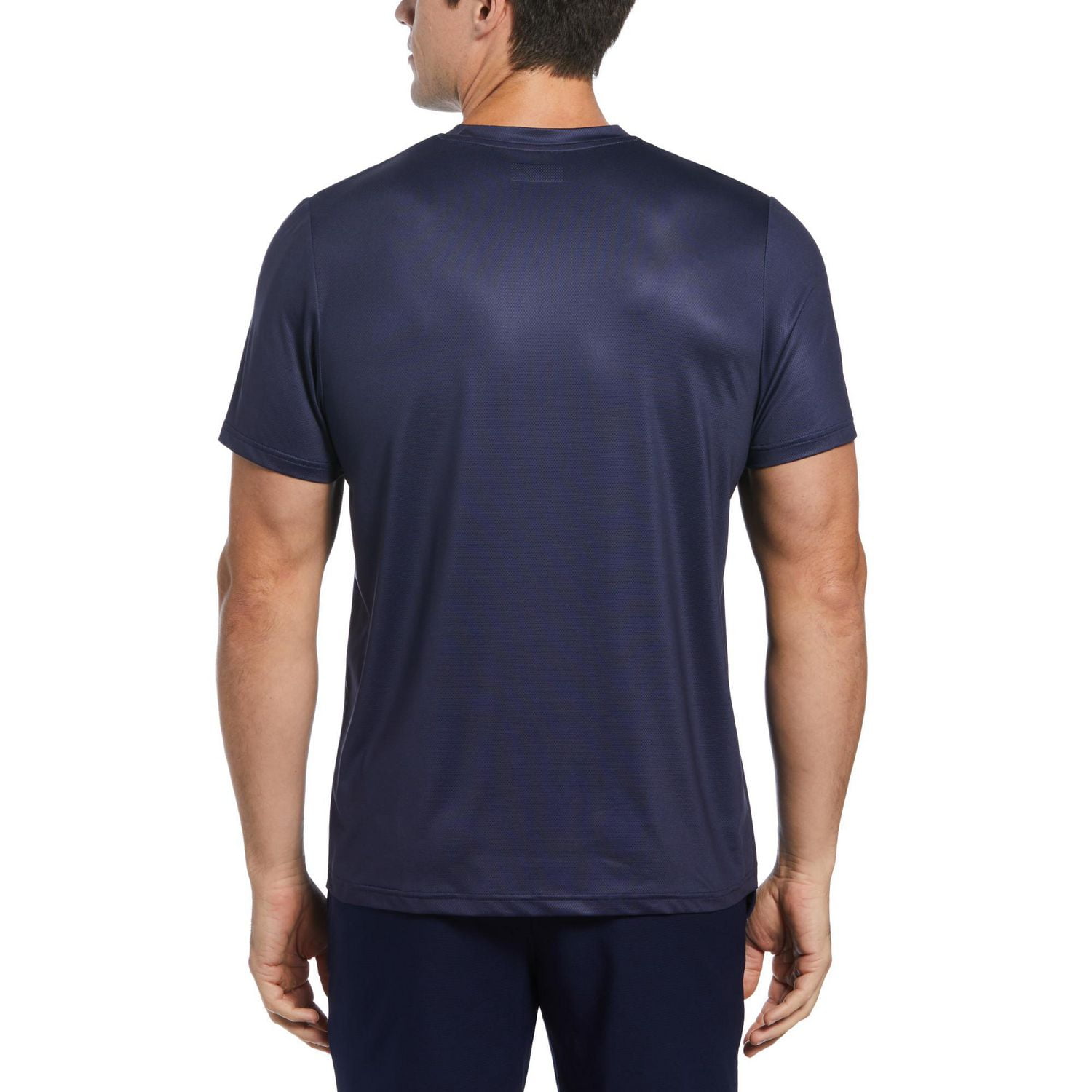 Grand Slam Chemise de tennis à col rond à rayures hexagonales pour hommes