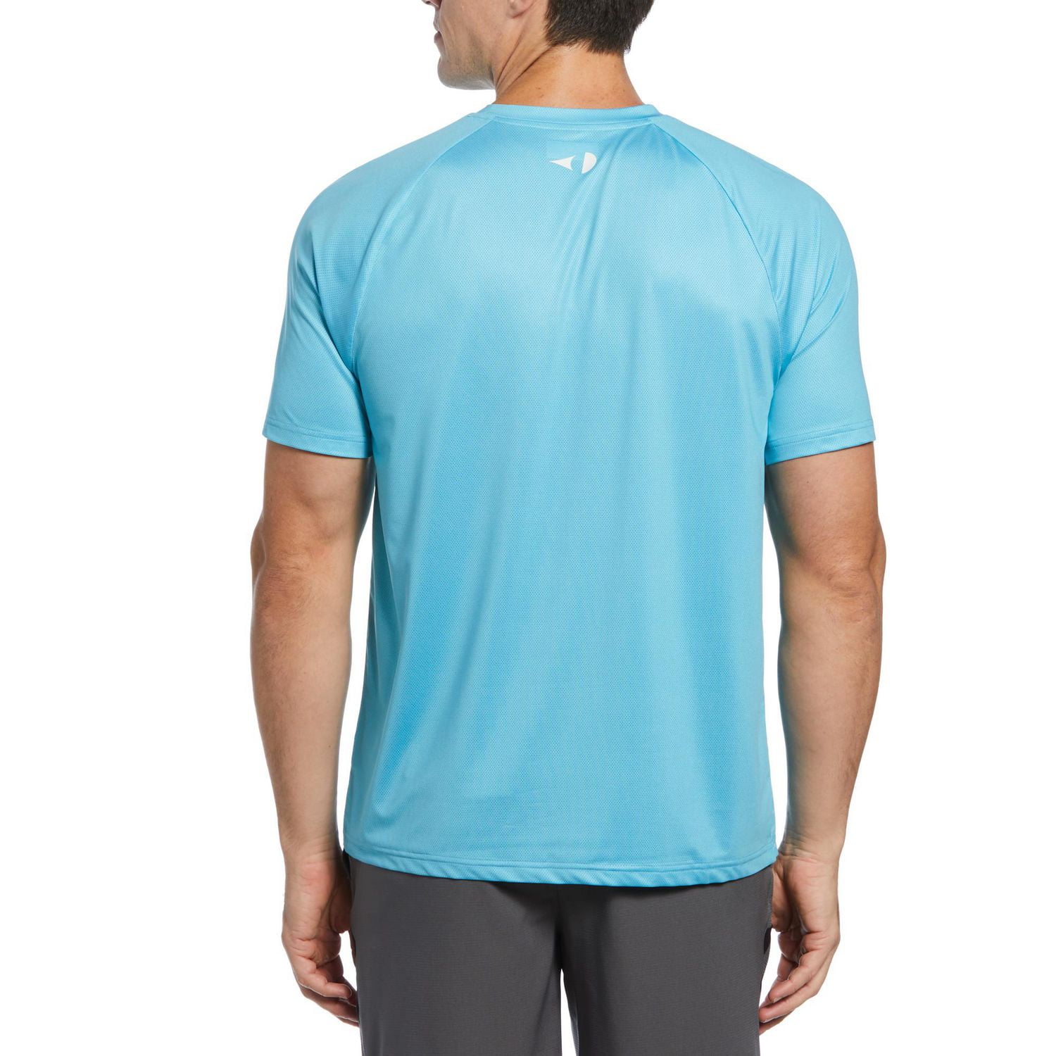 Grand Slam Men's Linear Ergo Print Crew Neck Tennis Shirt