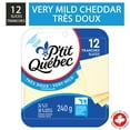 thumbnail image 1 of P'tit Quebec Natural Very Mild Cheddar Cheese Slices, 1 of 4