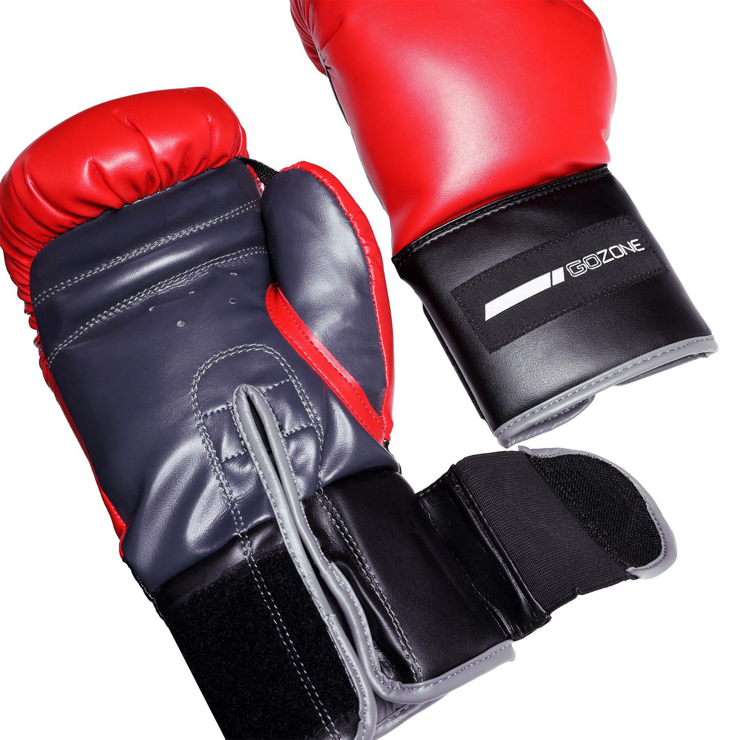Gants de boxe style Pro 16 oz GoZone – Noir/gris Avec technologie  MicroFresh 