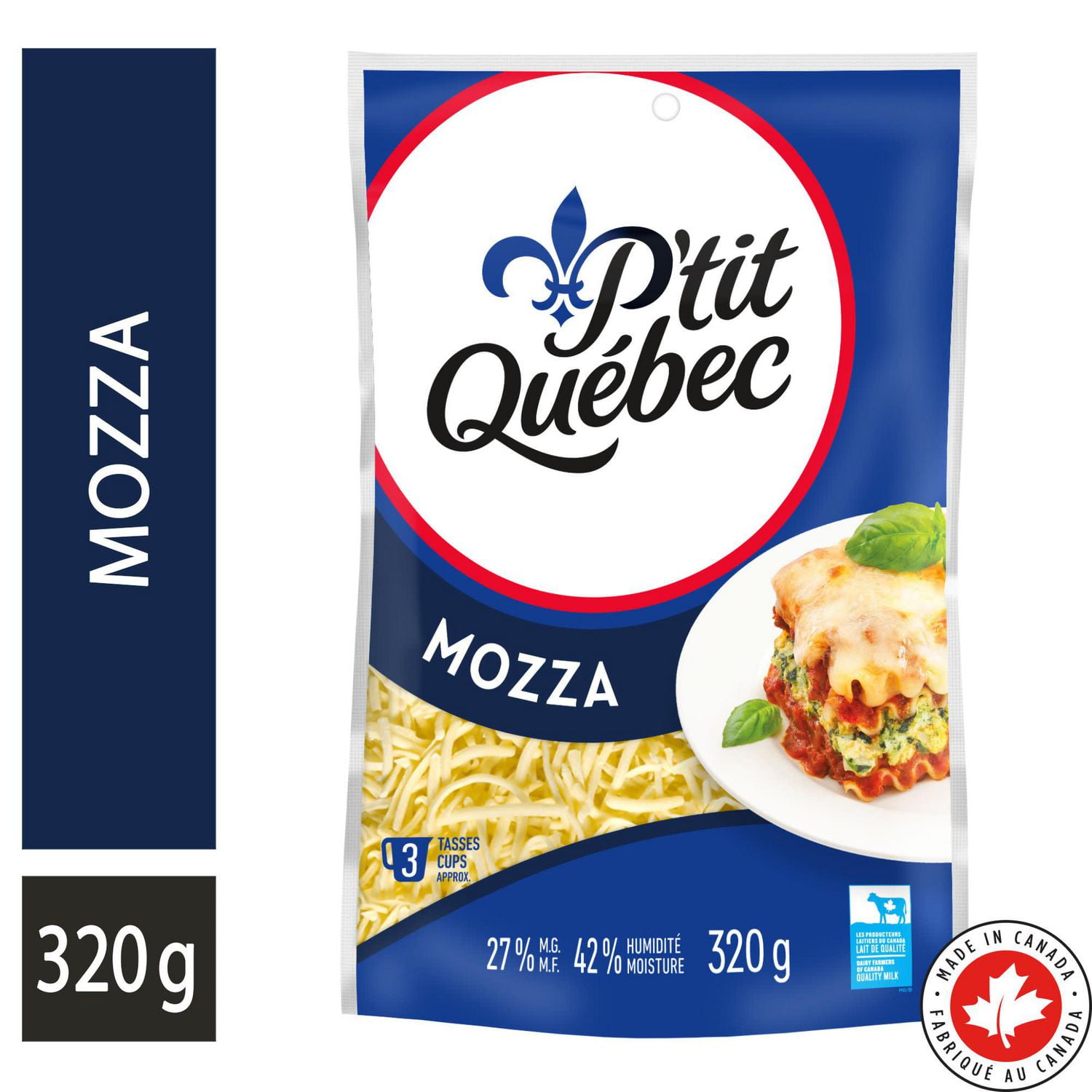 P'Tit Quebec 320G Mozzarella Shredded Cheese Walmart Canada