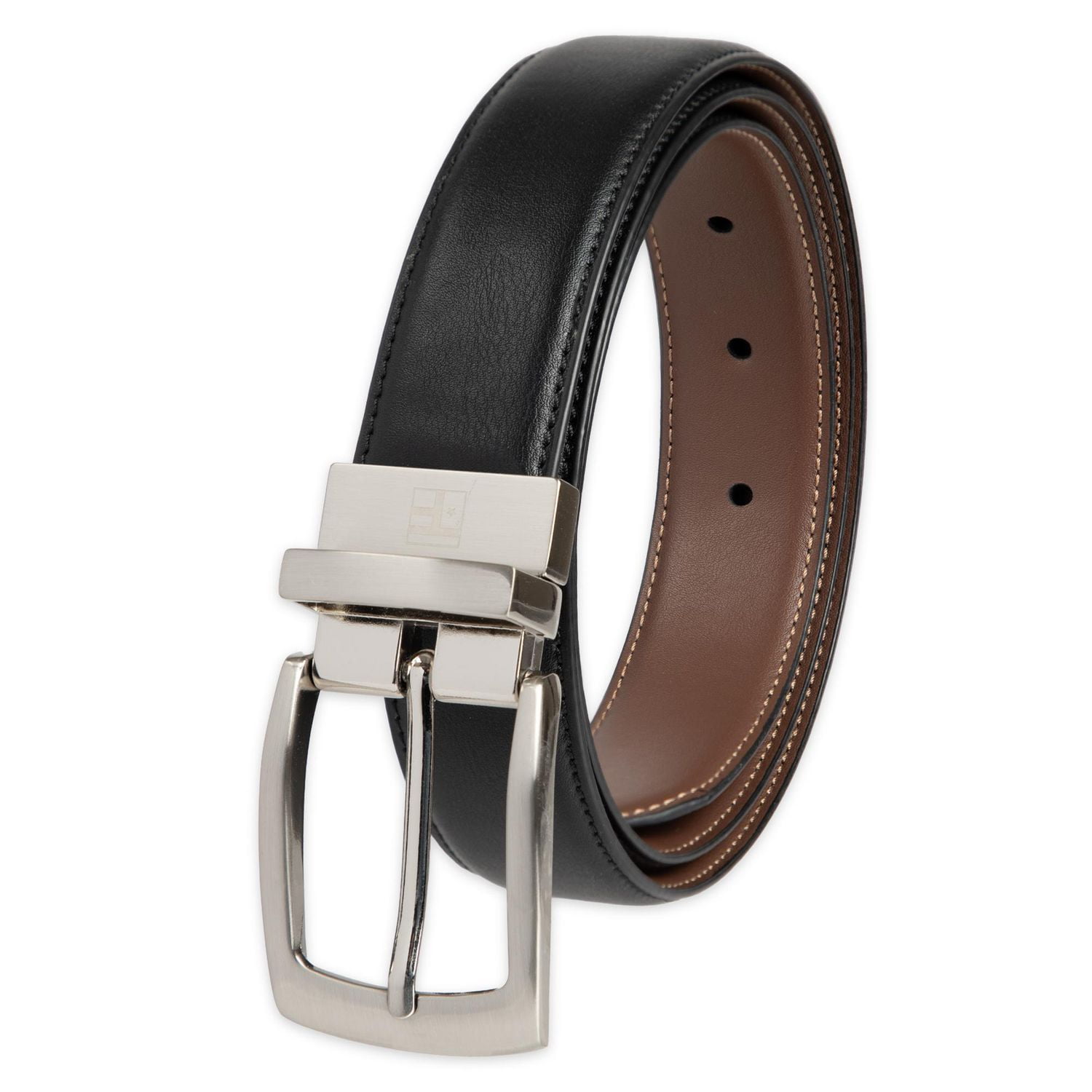 Tailored Flex by Haggar Men's 32 mm Reversible Stretch Belt with Stitch, Sizes S-XL